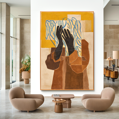 Silent Gesture – Abstract Figurative Wall Art