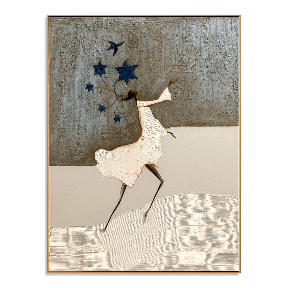 Starlit Waltz – Abstract Figurative Wall Art hand-painted wall art