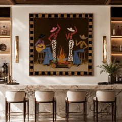 Campfire Rhythm – Western Figure Wall Art