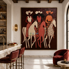 Desert Riders Trio – Western Figure Wall Art