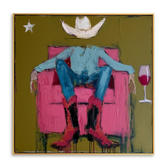Western Lounge Figure – Contemporary Wall Art hand-painted wall art
