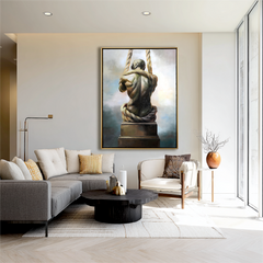 Silent Strength – Textured Figurative Wall Art