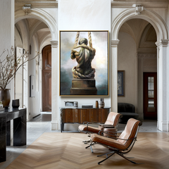 Silent Strength – Textured Figurative Wall Art