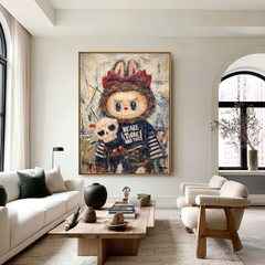 Midnight Keepsake – Labubu Inspired Character Oil Painting