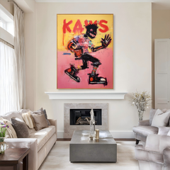 Rebel Motion – KAWS Inspired Street Figure Oil Painting