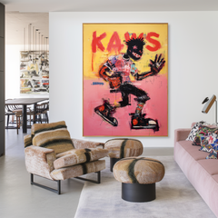 Rebel Motion – KAWS Inspired Street Figure Oil Painting