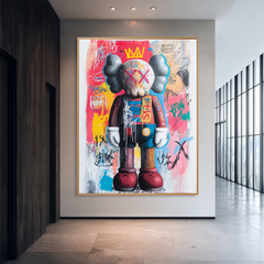 Royal Echo – KAWS Inspired Contemporary Graffiti Oil Painting