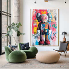 Royal Echo – KAWS Inspired Contemporary Graffiti Oil Painting