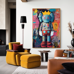 Urban Crown – KAWS Inspired Pop Graffiti Oil Painting
