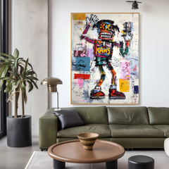 Wild Signal – KAWS Inspired Abstract Street Figure Oil Painting