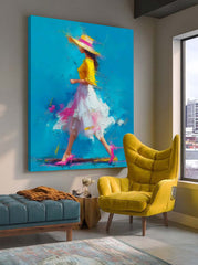 Modern Impressionist Wall Art Fashion Woman Canvas Painting Contemporary Figurative Abstract Art Home Decor