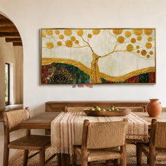 Golden Branch Valley – Decorative Botanical Textured Wall Art