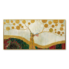 Golden Branch Valley – Decorative Botanical Textured Wall Art hand-painted wall art