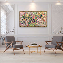 Blooming Whispers – Textured Floral Oil Painting