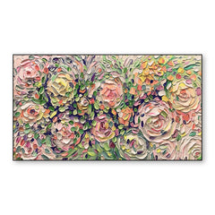 Blooming Whispers – Textured Floral Oil Painting