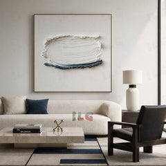 Coastal Quiet Horizon – Minimal Textured Seascape Abstract Wall Art