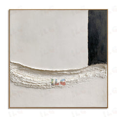 Coastal Silence – Modern Textured Wall Art hand-painted wall art