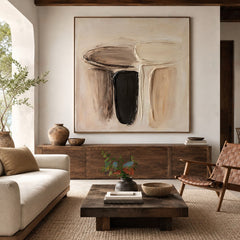 Earthbound Trio – Soft Contrast Minimal Abstract Wall Art