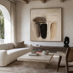 Earthbound Trio – Soft Contrast Minimal Abstract Wall Art