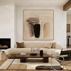 Earthbound Trio – Soft Contrast Minimal Abstract Wall Art