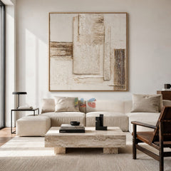 Earthen Panel Trace – Abstract Textured Wall Art
