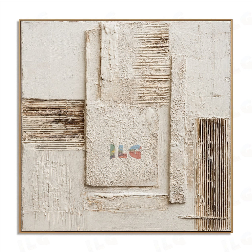 Earthen Panel Trace – Abstract Textured Wall Art hand-painted wall art