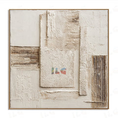 Earthen Panel Trace – Abstract Textured Wall Art hand-painted wall art