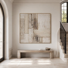 Limestone Memory – Abstract Textured Wall Art