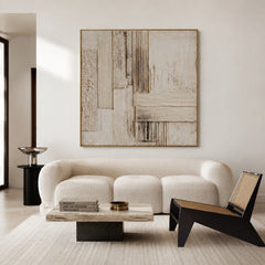 Limestone Memory – Abstract Textured Wall Art
