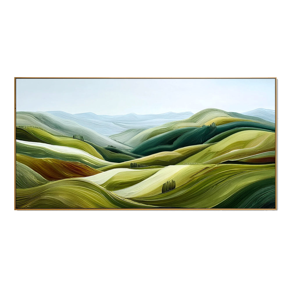Rolling Hills Serenity – Modern Landscape Textured Wall Art hand-painted wall art