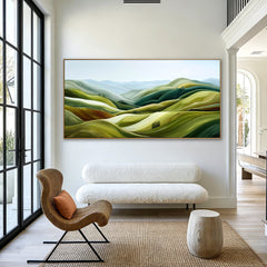 Rolling Hills Serenity – Modern Landscape Textured Wall Art