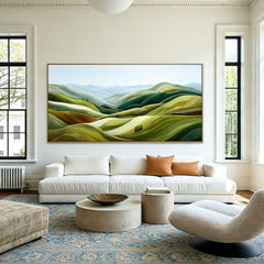 Rolling Hills Serenity – Modern Landscape Textured Wall Art