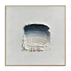 Still Form Drift – Minimal Sculpted Texture Abstract Wall Art hand-painted wall art