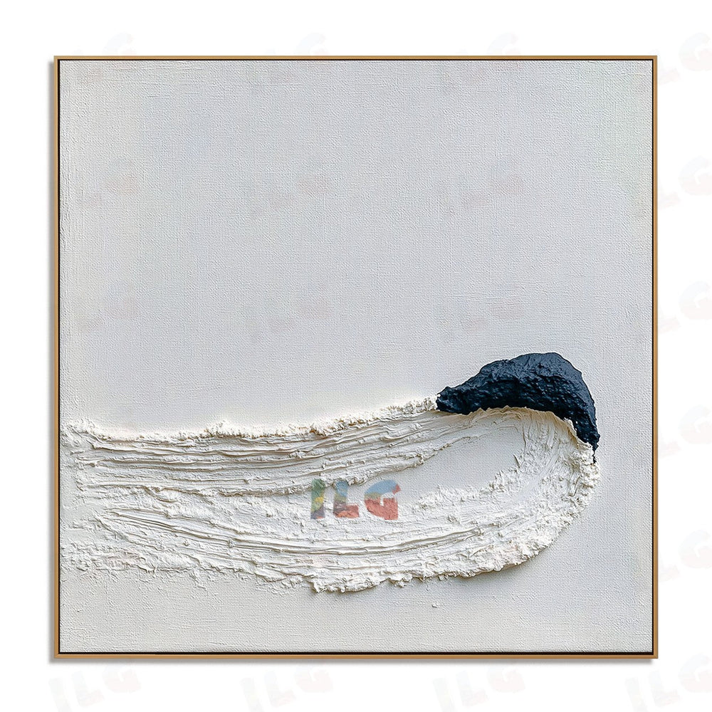 Tidal Form – Modern Textured Wall Art hand-painted wall art