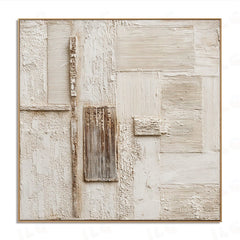 Woven Plaster Fields – Abstract Textured Wall Art hand-painted wall art