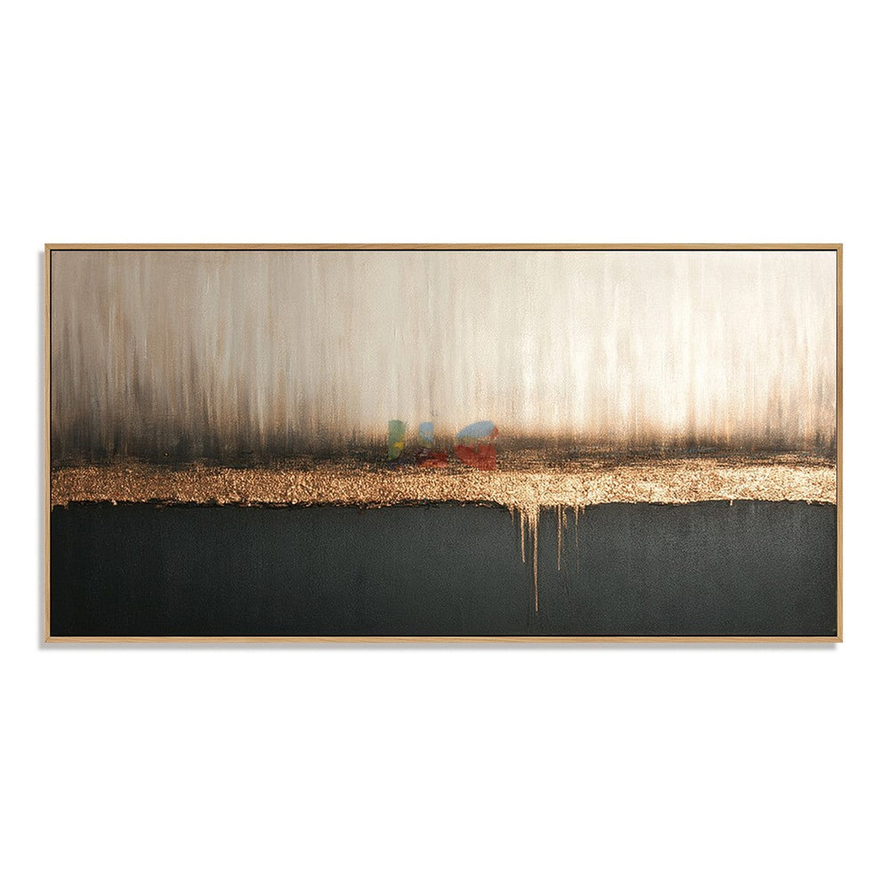 Copper Mist Horizon – Abstract Minimalist Textured Wall Art hand-painted wall art