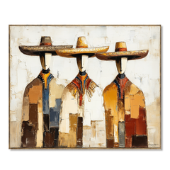 Desert Trio – Western Landscape Wall Art hand-painted wall art