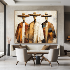Golden Companions – Western Wall Art