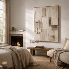Limestone Rhythm – Abstract Textured Wall Art