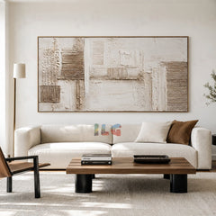 Linen Architecture – Abstract Textured Wall Art