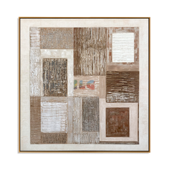 Neutral Atelier Blocks – Abstract Geometric Textured Wall Art hand-painted wall art