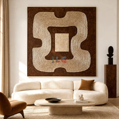 Organic Loop Harmony – Abstract Sculptural Textured Wall Art
