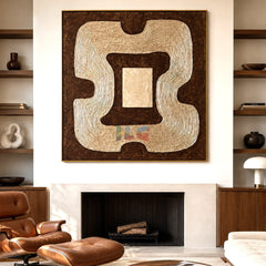 Organic Loop Harmony – Abstract Sculptural Textured Wall Art
