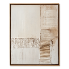 Quiet Alignment – Wabi-Sabi Textured Minimalist Wall Art hand-painted wall art
