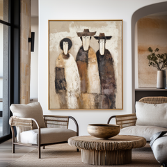 Quiet Companions – Abstract Figurative Wall Art