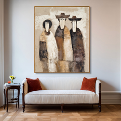 Quiet Companions – Abstract Figurative Wall Art