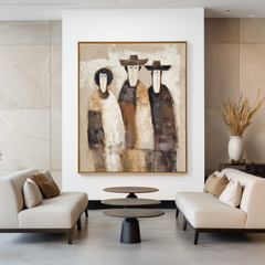 Quiet Companions – Abstract Figurative Wall Art