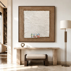 Soft Current Relief – Minimalist Organic Textured Wall Art