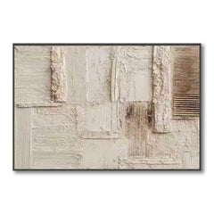 Quiet Geometry – Textured Abstract Wall Art for Modern Interiors hand-painted wall art