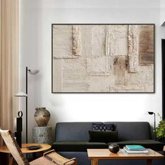 Quiet Geometry – Textured Abstract Wall Art for Modern Interiors